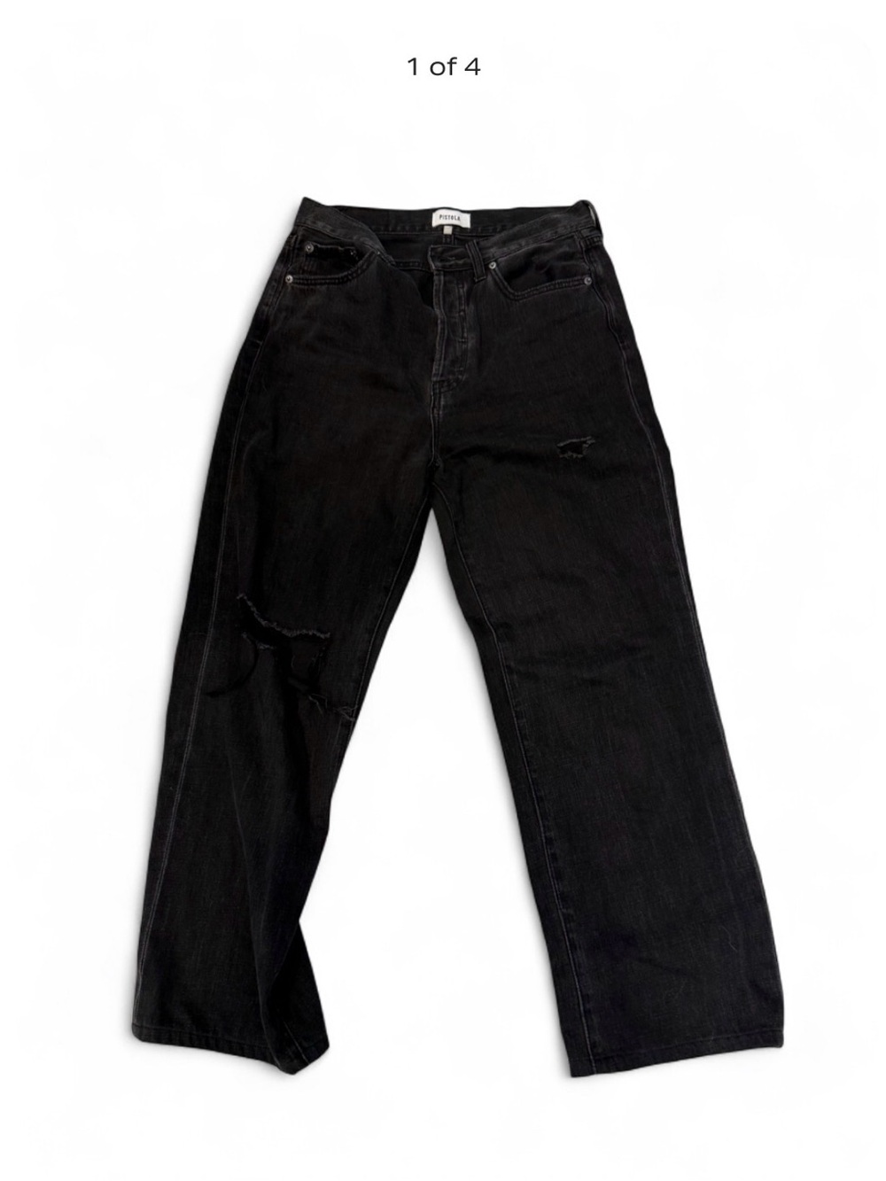 pistola Black High-Rise Wide-Leg Jeans